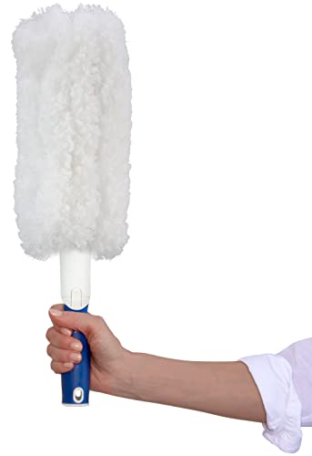 UNGER Microfiber Wool Duster - Reusable Dust Pet Hair Remover