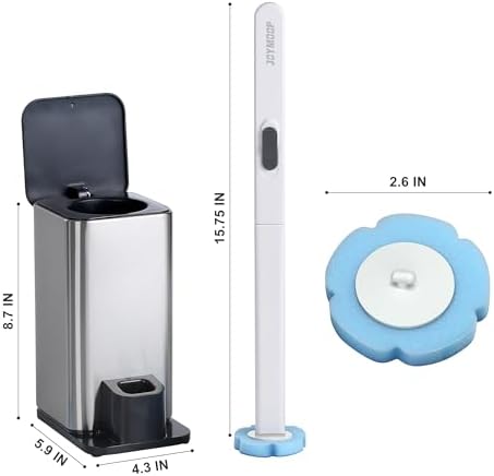 JOYMOOP Mop Bucket Set with Microfiber Pad and Toilet Brush Holder