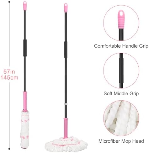 KeFanta Self Wringing Twist Mop for Hardwood Floor Cleaning