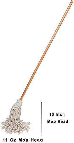 Tidy Tools Large Wet Deck Cotton Mop with Solid Wood Handle