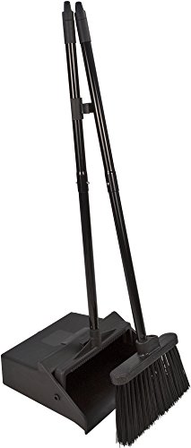Carlisle Duo-Pan Upright Dust Pan and Broom Set 36 Inches Black