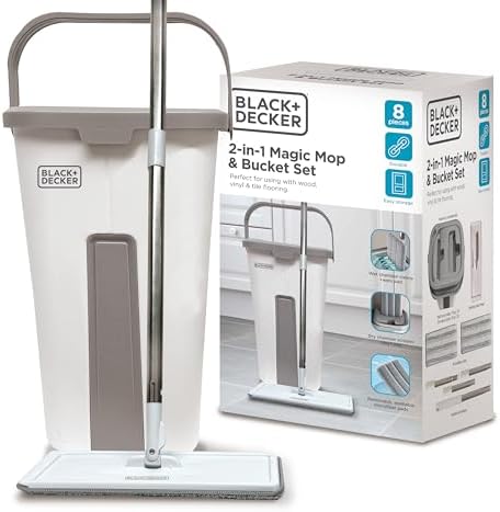 BLACKDECKER Magic Mop with Bucket 56 Handle