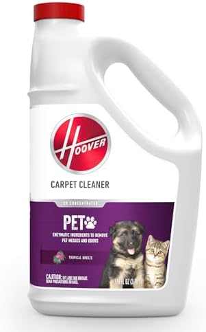 Hoover Pet Carpet Cleaner Solution 128 oz Tropical Breeze Scent