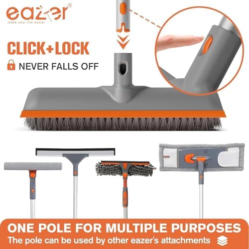 Eazer 2-in-1 Floor Scrubber Brush with Long Handle 1
