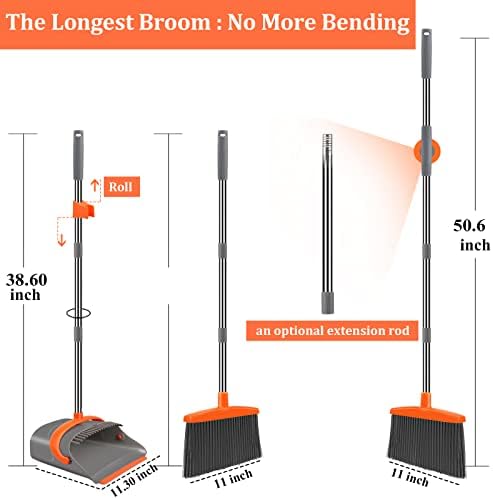 Ivandar Hand Broom with Dustpan Combo Set