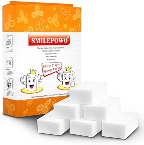 100 Pack Magic Sponge Eraser for All Surfaces