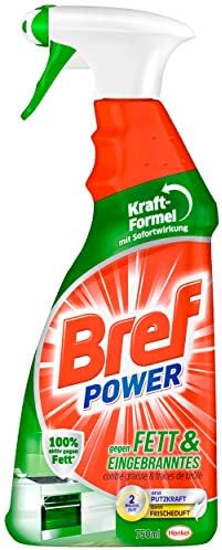 Bref Power Against Grease and Burnt On Grease Remover 750ml Spray Bottle