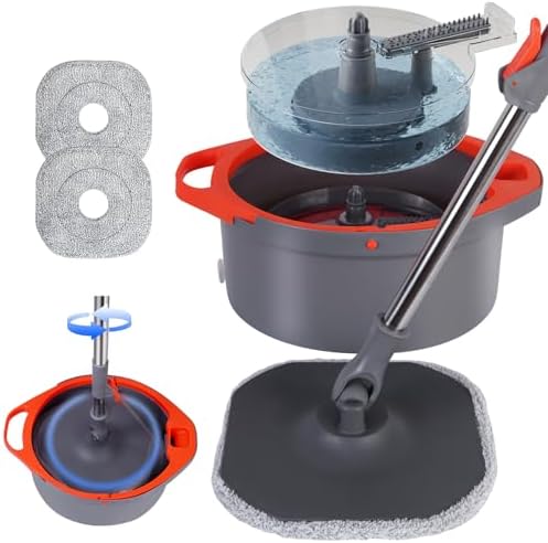 Wengrou Spin Mop and Bucket Set with Dirty Clean Separation