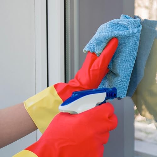 SteadMax Red Cleaning Gloves for Heavy Duty Use