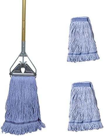 Heavy Duty String Mop Set with 3 Replacement Heads
