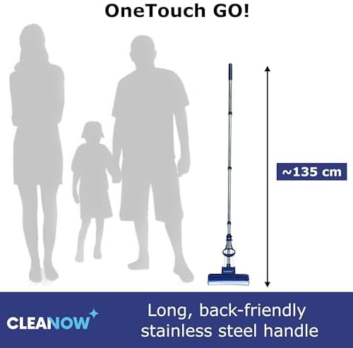 OneTouch GO Self-Wringing Floor Mop - PVA Sponge Stainless Handle