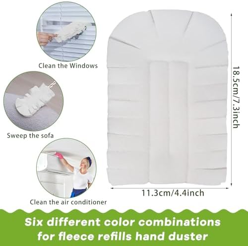 Zubebe 6 Pcs Reusable Fleece Duster Refills