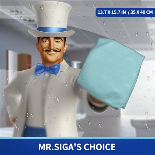 MRSIGA Ultra Fine Microfiber Cloths for Glass Pack of 12