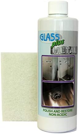 Kaxilu Glass Plus Metal Cleaner 16 oz with Pad