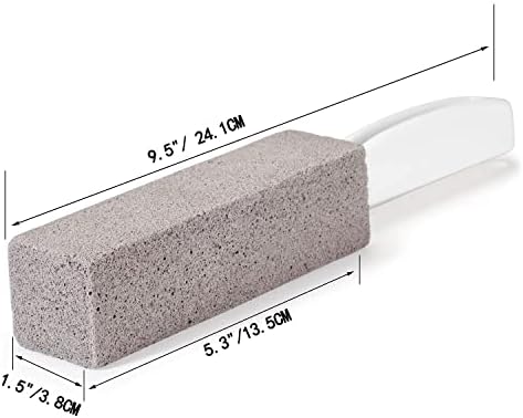 FALAMON 2 Pack Pumice Stone with Handle for Bowl Cleaning