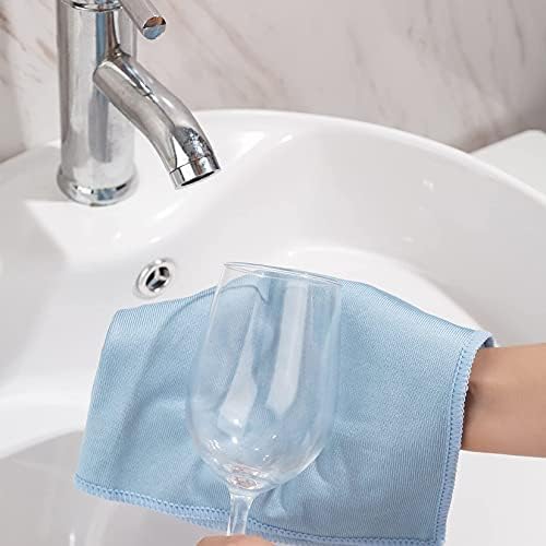 Puomue 6 Pack Microfiber Cleaning Cloths 16x16 Inch Lint Free