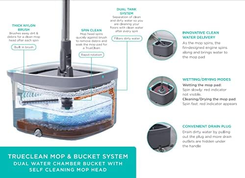True Tidy True Clean Spin Mop Bucket System