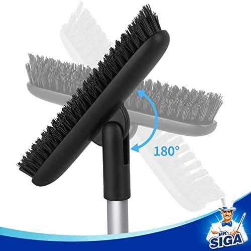 MRSIGA Heavy Duty Grout Scrub Brush with Long Handle 1