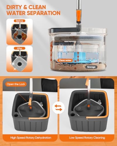 Saker Mop and Bucket Set with Wringer Deep Cleaning