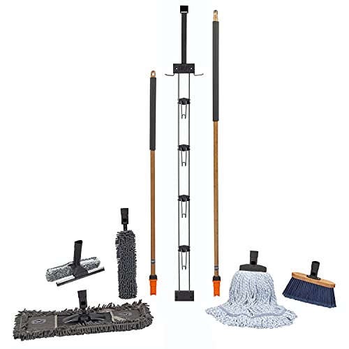 SWOPT 7-Piece Indoor Cleaning Kit with Handles and Organizer 1