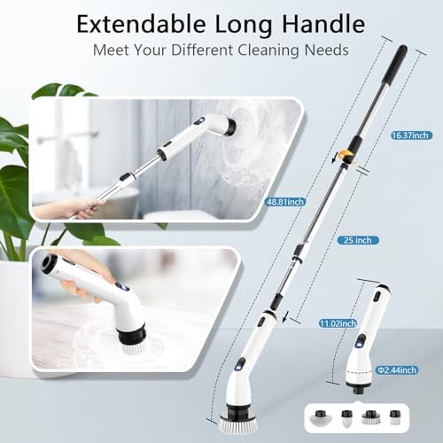 TUYU Cordless Electric Spin Scrubber with LED Display 1