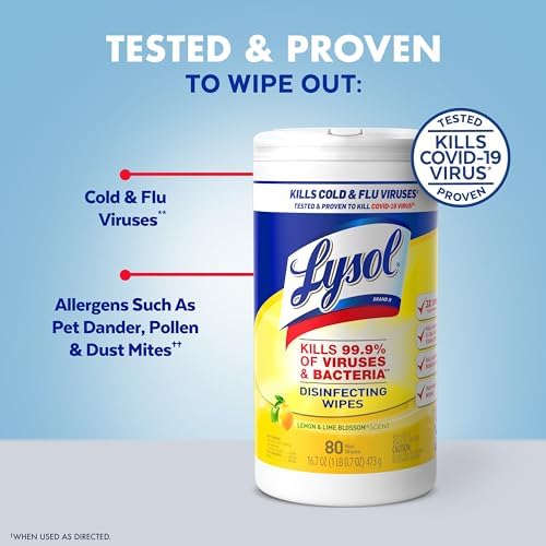 Lysol Disinfectant Wipes 4-Pack Lemon Lime Blossom