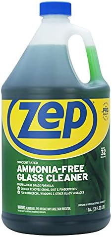 Zep Ammonia Free Glass Cleaner 1 Gallon Case of 2 ZU1052 - Commercial Strength