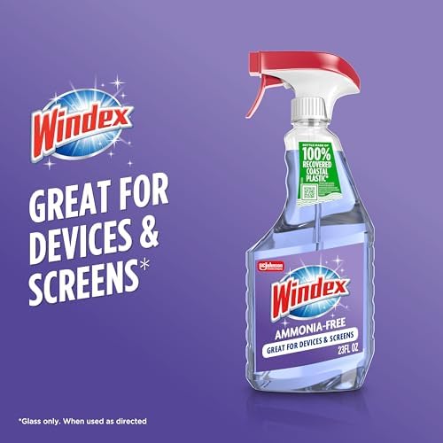Windex Ammonia Free Crystal Rain Glass Cleaner 23 oz Spray Bottle