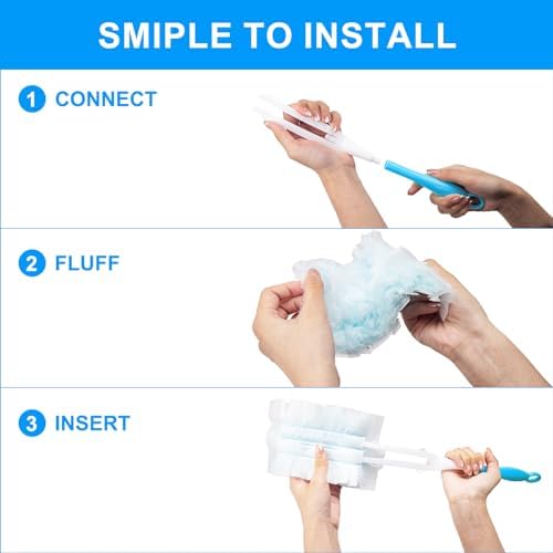 KeFanta Heavy Duty Duster Refills with Handle - 30 Count for Swiffer Dusters