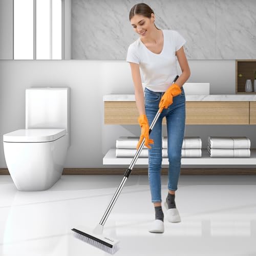 SetSail 2-in-1 Floor Scrub Brush with 51-Inch Adjustable Handle