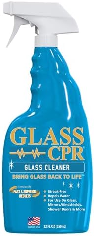 CPR Glass Cleaner Water Repellent 22oz 2-in-1 Glass Mirror Cleaner