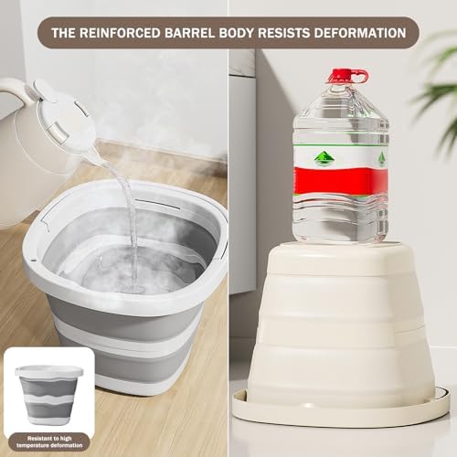 2-Pack Collapsible Buckets - Durable Portable Multi-Purpose