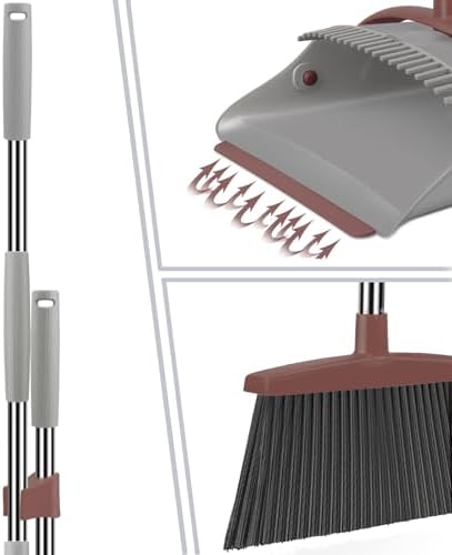 Ivandar Broom and Dustpan Combo Set 506 Inch Handle