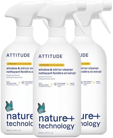 ATTITUDE Streak-Free Glass Cleaner 271 Fl Oz Pack of 3