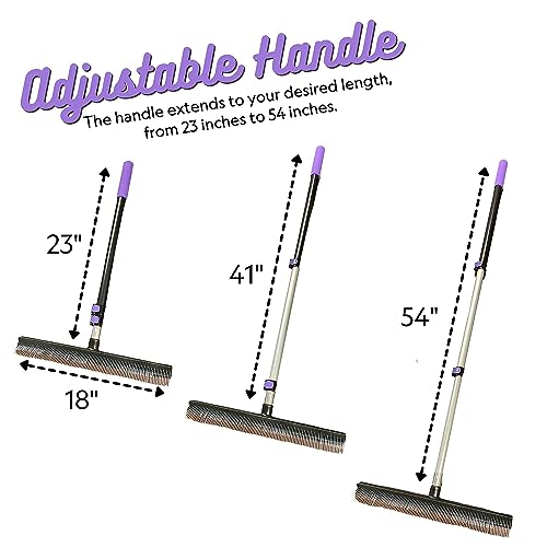 Room Groom PET Carpet Rake with Adjustable Handle Pack of 2 1