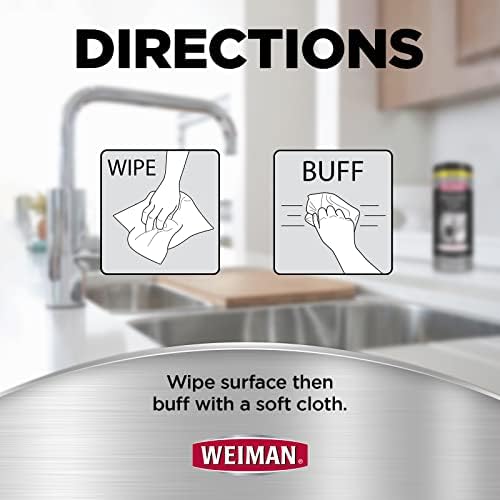 Weiman Stainless Steel Cleaner Kit - 3 Piece for Shiny Spotless Surfaces