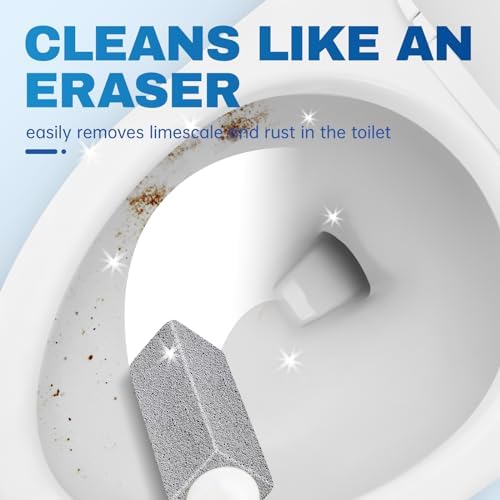 Vacplus Toilet Brush - Pumice Stone Cleaner with Long Handle 2 Pack