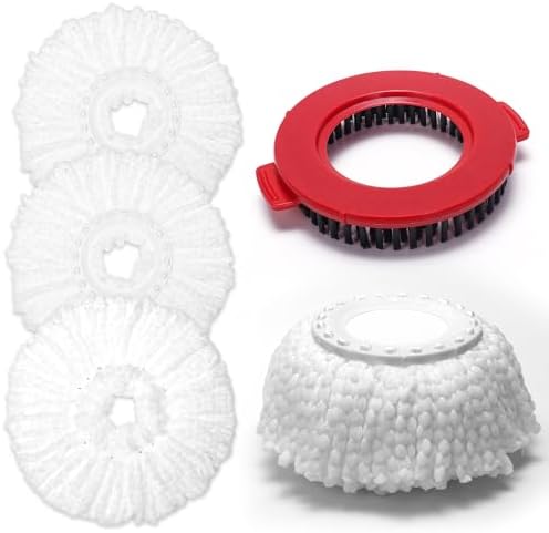 BOCA STORY Circle Mop Heads 4Pcs Scrub Brush