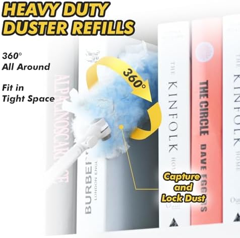 JOJOCLEAN 6 ft Extendable Duster Handle with 10 Refills