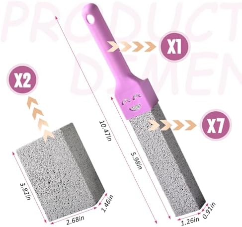 Sankoly 9 Pack Pumice Stones with Handle for Cleaning