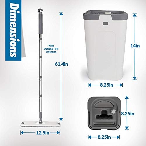 X3 Mop with 3-Chamber Design and 3 Reusable Microfiber Pads