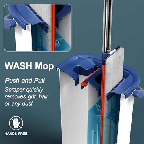 WBKATN Mop and Bucket Set with Wringer for Efficient Floor Cleaning
