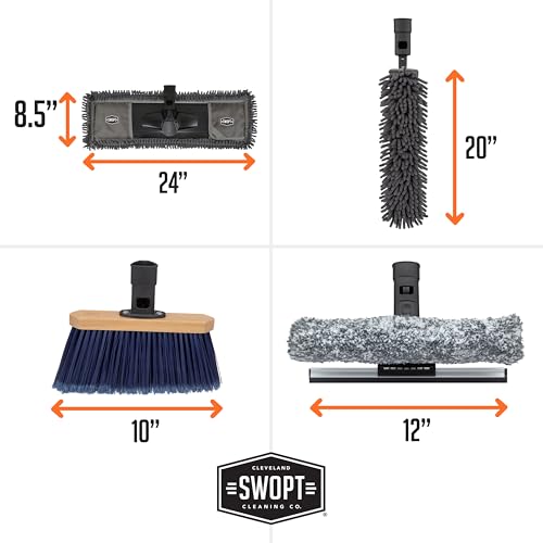 SWOPT 7-Piece Indoor Cleaning Kit with Handles and Organizer 1