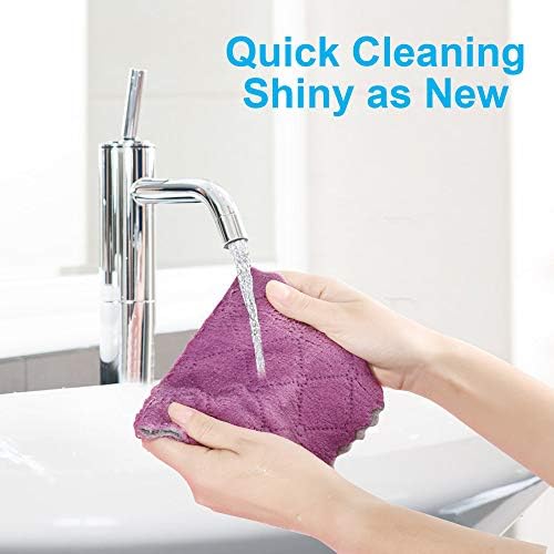 12PCS Double-Sided Microfiber Dish Towels