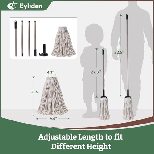 Eyliden Classic Mop with Reusable Cotton Head
