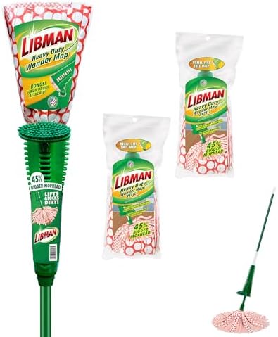 Libman Heavy Duty Wonder Mop with 2 Refill Heads