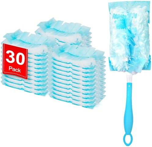 KeFanta Heavy Duty Duster Refills with Handle - 30 Count for Swiffer Dusters
