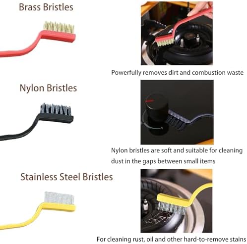 7 Pcs Crevice Cleaning Brush Set for Kitchen and Bathroom Use