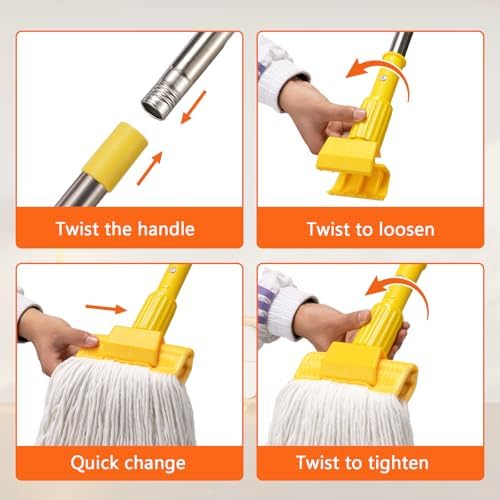 Conliwell Heavy Duty Wet Mop with 48 Handle 1