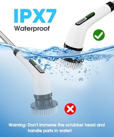 Highyes Electric Spin Scrubber for Bathrooms and Kitchen